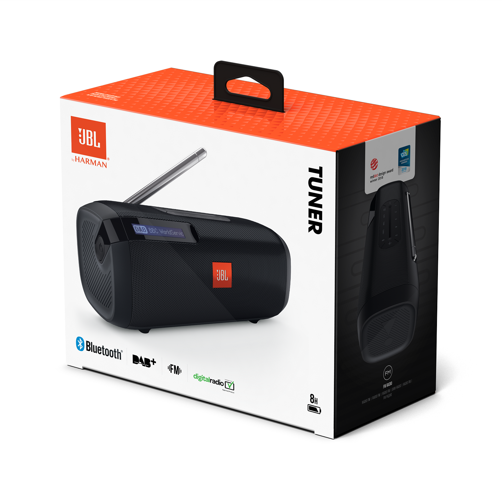 JBL Tuner Tragbarer BluetoothLautsprecher mit DAB/UKWRadio